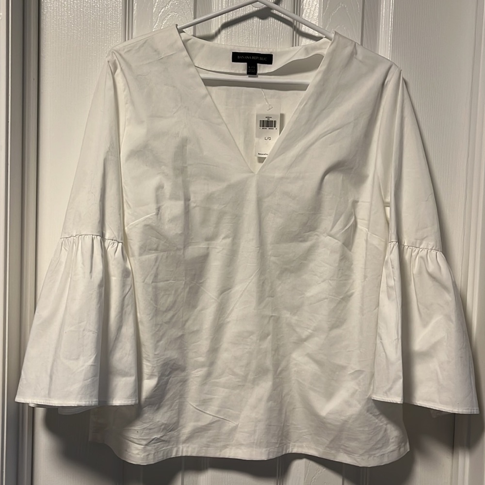 Banana Republic crisp white blouse | Large